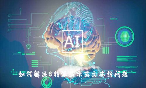 如何解决B特派显示英文冻结问题