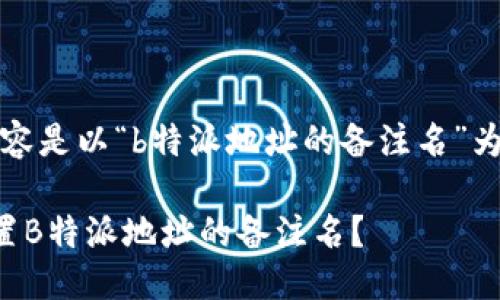 注意：以下内容是以“b特派地址的备注名”为主题展开的。

如何正确设置B特派地址的备注名？